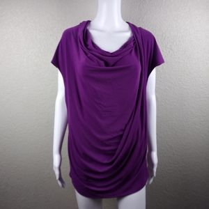 DKNY Draped Cowl Neck Blouse